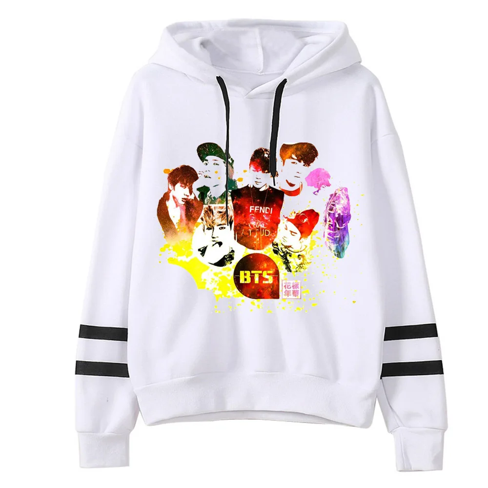 New Fashion 2018 Sprint Women KPOP BTS Print Hoodies kawaii harajuku Long Sleeve Hooded Bangtan Boys Printting Sweatshirts | Женская