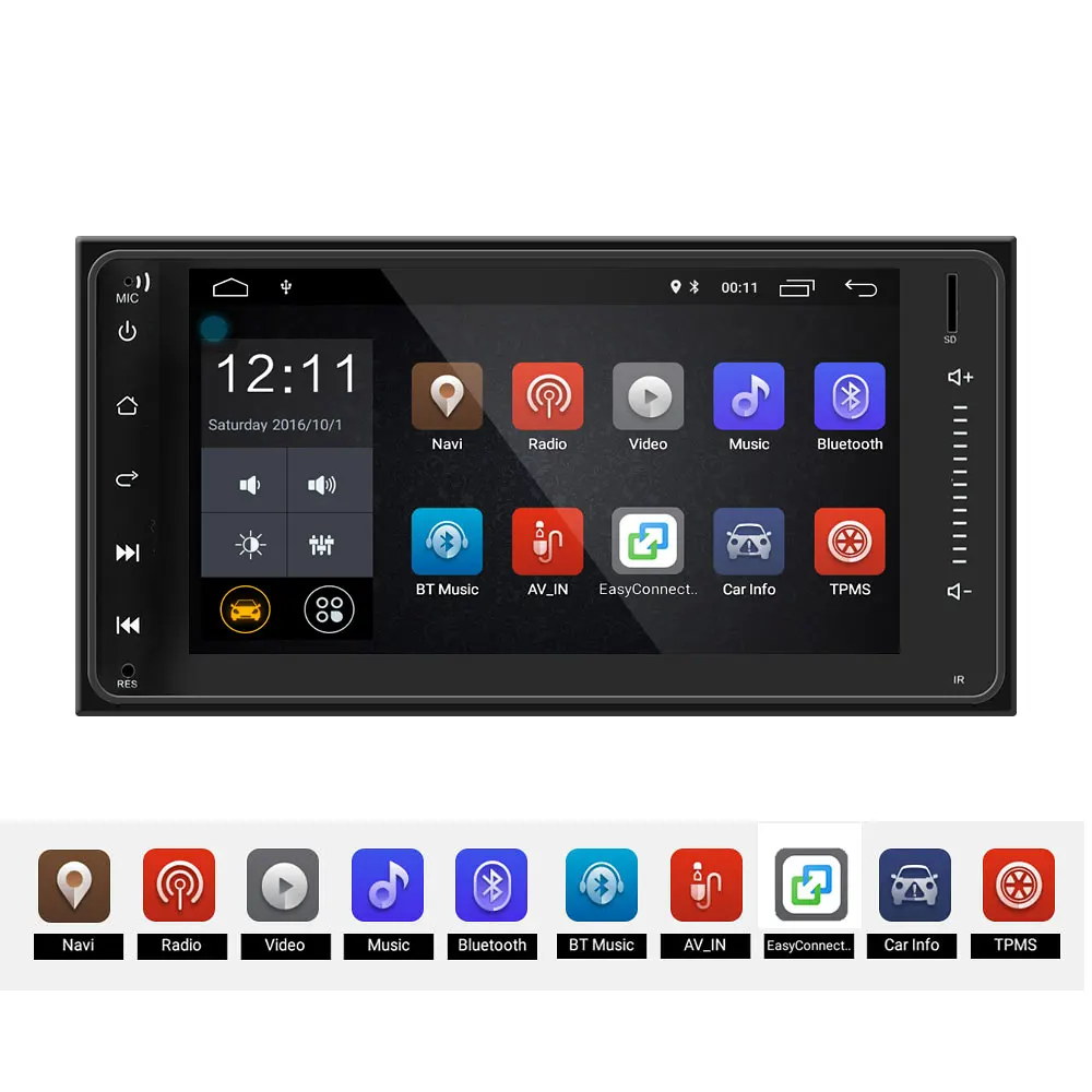 Автомобильный радиоприемник Rhythm auto android 9 0 Quad Core 2 din gps навигация Wifi + Bluetooth радио