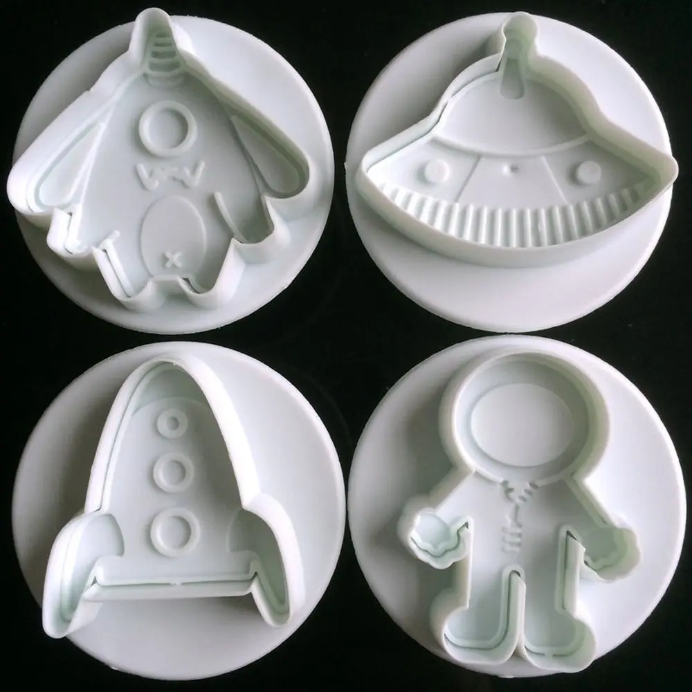 universe Конфеты макияж зеркало Форма Fondant(сахарная) резак 4 шт./компл. Пластиковые Формы для кексов/печенье/buscuit резец плунжера форма для выпечки тортов с помадной начинкой декоративная форма" - Цвет: universe