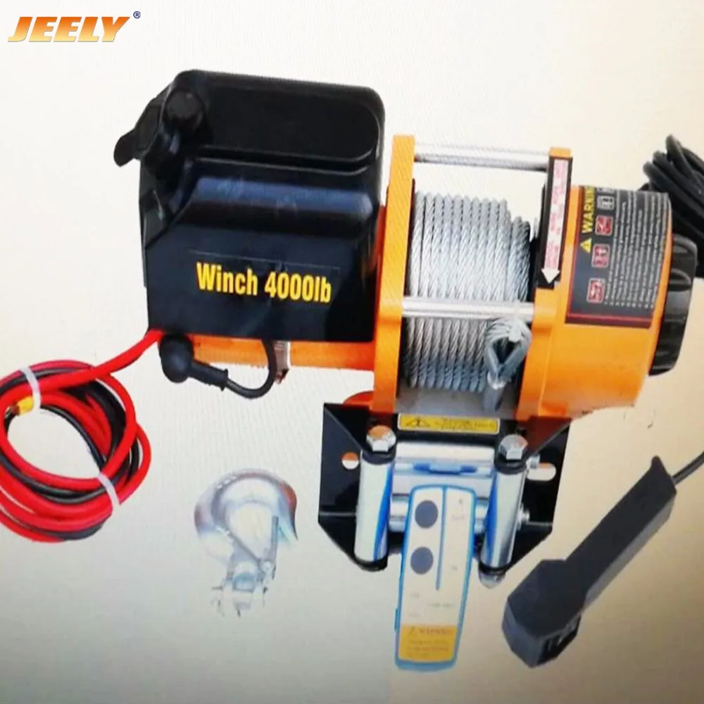 Jeely 12 V 4000LB ATV UTV 4WD электрическая лебедка с беспроводным пультом дистанционного управления