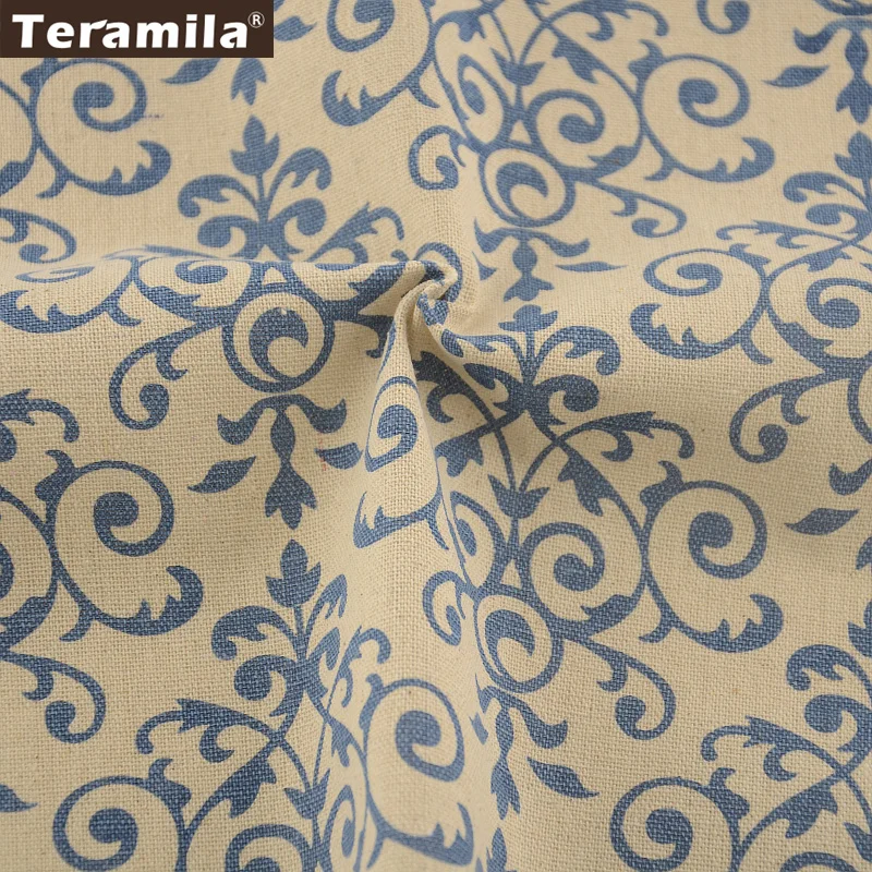 Лен Ткань Вышивание Материал скатерть Подушка сумка Шторы teramila Текстиль для дома