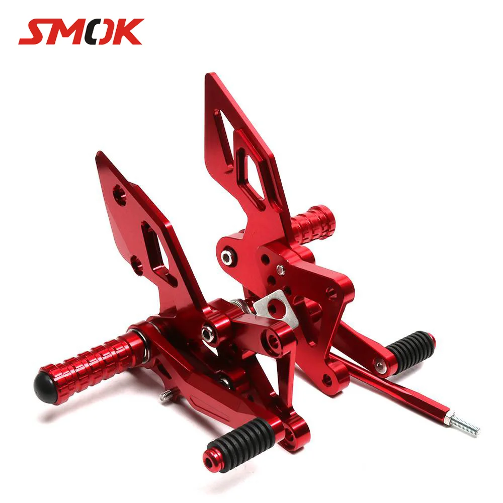 Аксессуары для мотоциклов SMOK CNC Алюминиевые Регулируемые задние комплекты Rearset