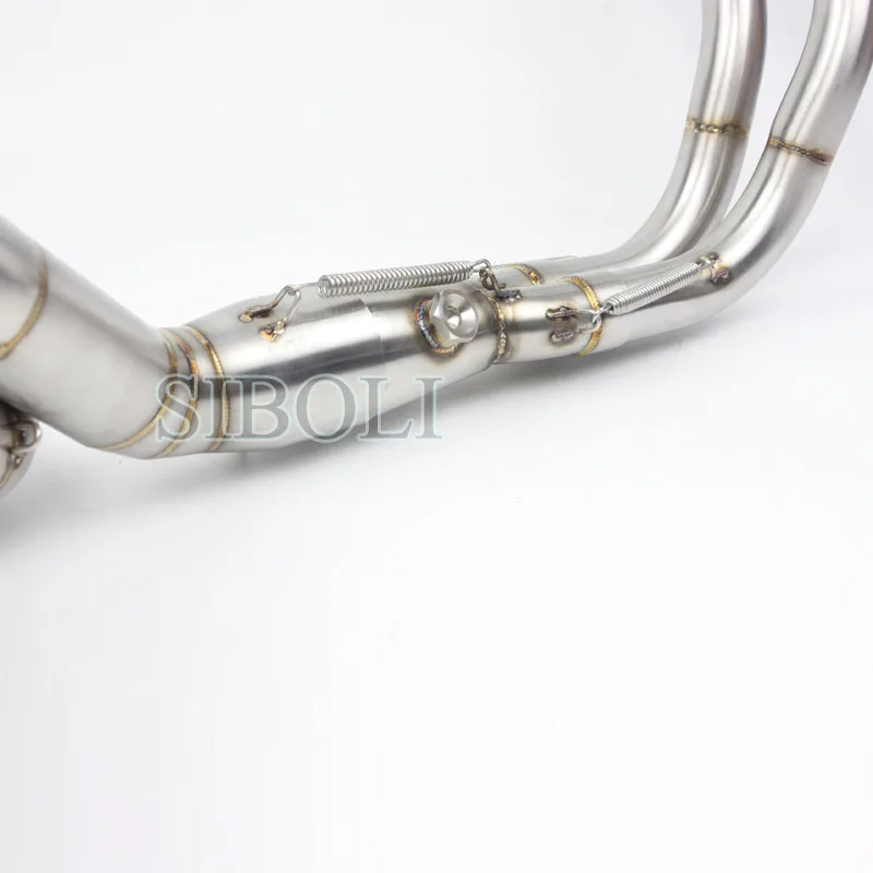 MT07 мотоцикл глушитель модифицированный скутер передняя Труба без шнуровки для