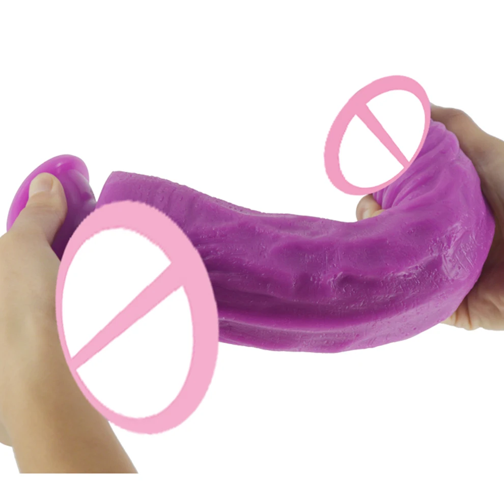 Реалистичный большой фаллоимитатор FAAK гибкий пенис из ПВХ с сильной присоской