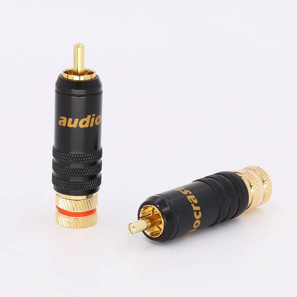 Audiocrast 4 шт 24K позолоченный RCA аудио разъем для пайки аудио/видео | Электроника