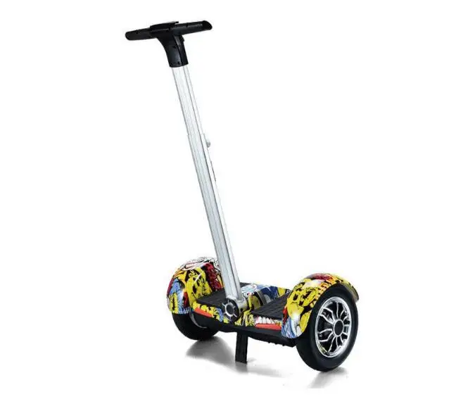Tax free 10 дюймов умный пульт walkcar самобалансирующийся Электрический Ховерборд моторизованный взрослый большой шина skywalker ручка Ховер доска