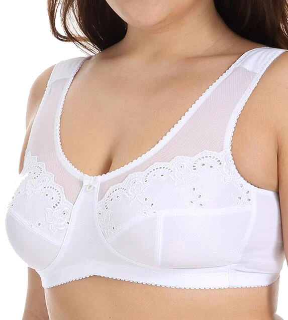 BAICLOTHING Drop Ship Women's Full Coverage Underwear Lace Sheer Non-padded Wire Free Minimizer Bra 34 36 38 40 42 44 B C D DD E | Женская