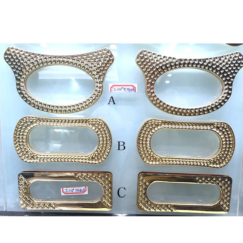 

4 Inch Oval Sharp Purse Handle , Gold Eyelet