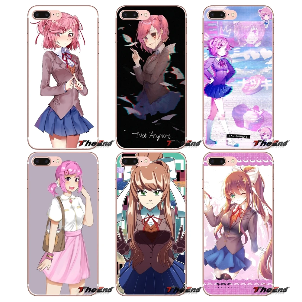 ТПУ чехол для Huawei G7 G8 P7 P8 P9 Lite Honor 4C 5X 5C 6X Mate 7 8 9 Y3 Y5 Y6 II 2 Pro 2017 viedo game Doki Literature
