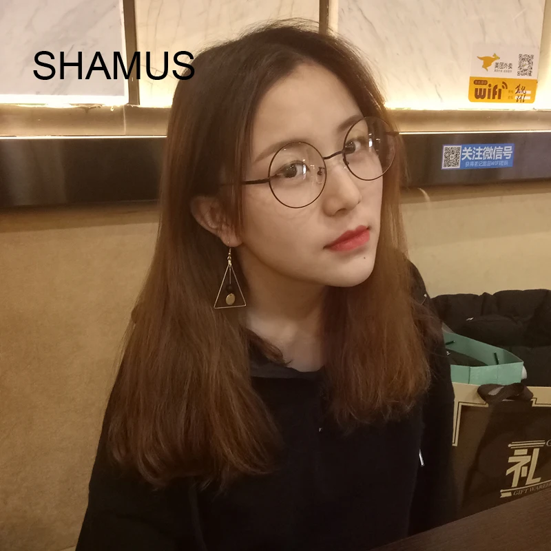 Супер светильник оптические оправы SHAMUS модные круглые очки 2017 ретро брендовые