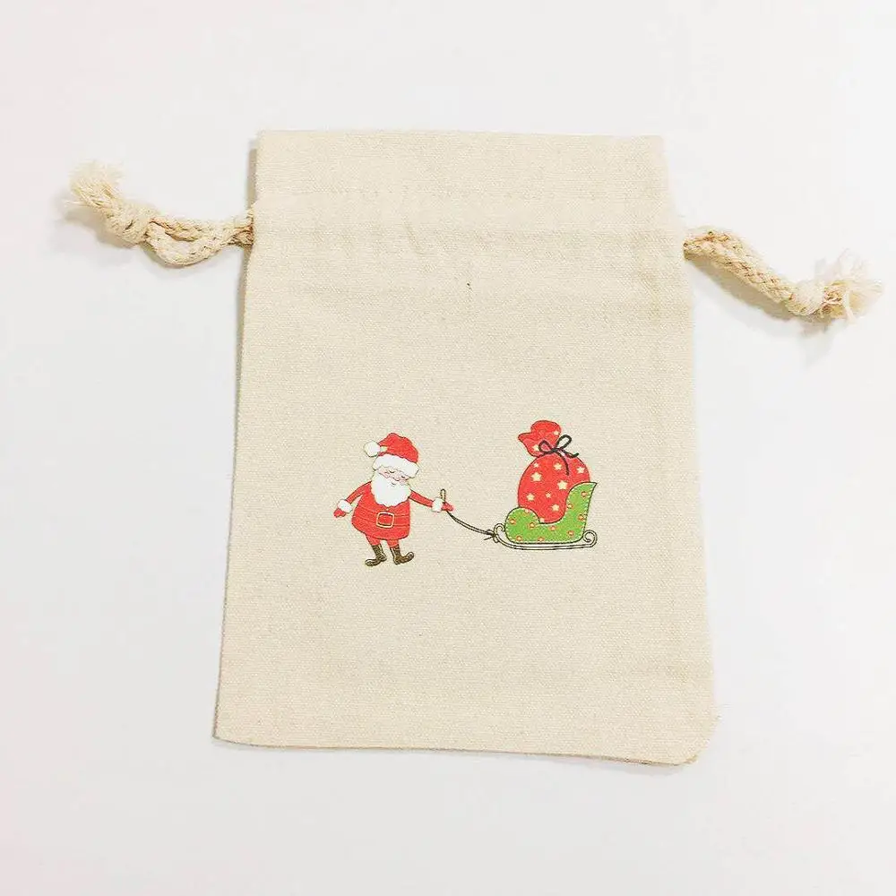 Santa SackC-04 Сумки для Санты, рождественских конфет, холщовые подарочные сумки, сумки для Санта-Клауса, оленя, лося, катания на год, Рождество, подарки для детей, вечерние украшения для мероприятий - Цвет: Santa SackC-04