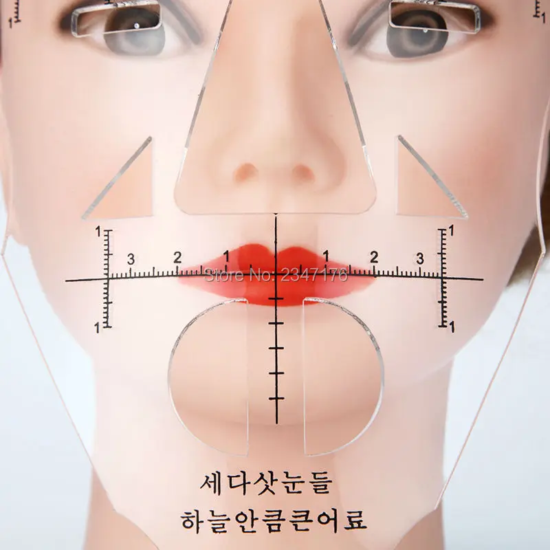 5 шт. коррекция тату Перманентный макияж пластиковая линейка для ухода за лицом