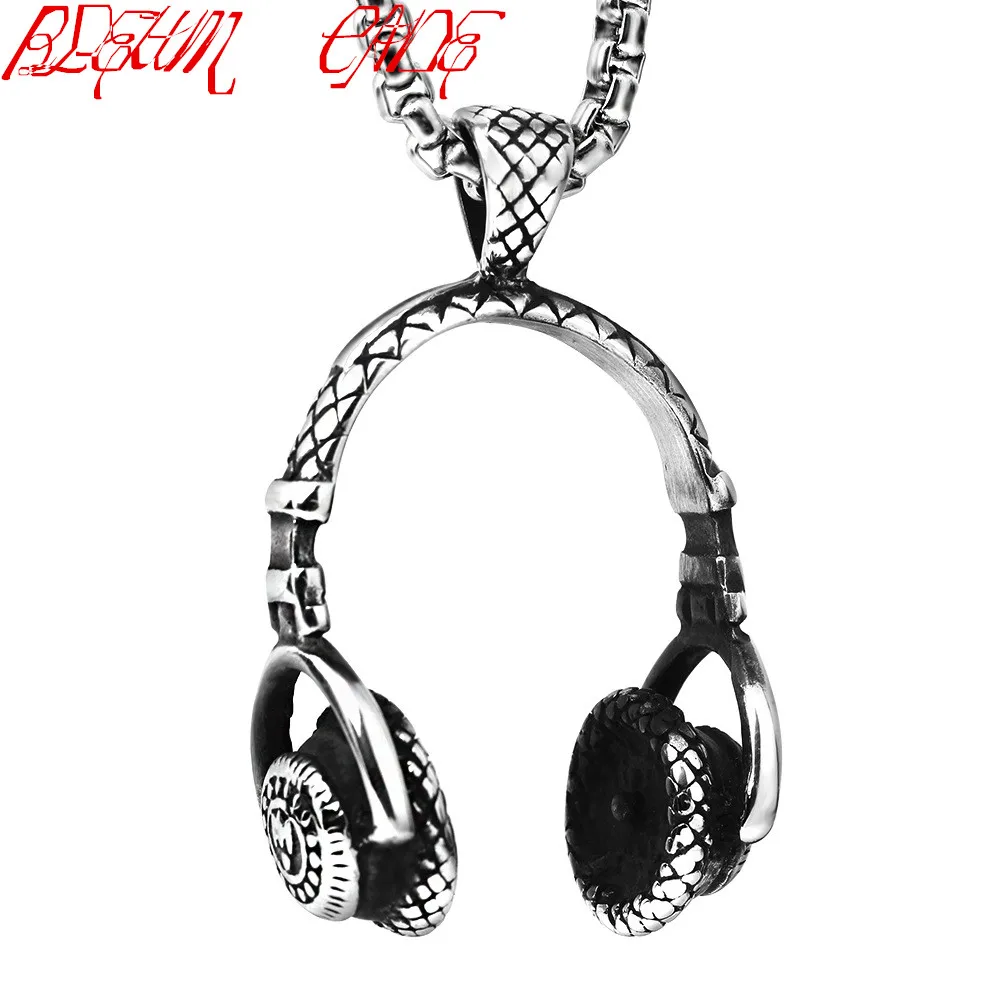 Классическая Музыкальная гарнитура в стиле панк из нержавеющей стали 316L