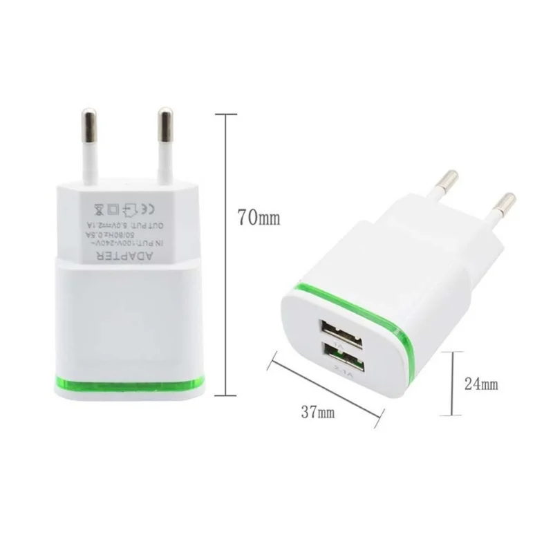 Фото Зарядное устройство USB C 3 1 со светодиодной подсветкой 2 А Тип быстрая зарядка для Зарядное устройство USB C 3 1 со светодиодной подсветкой 2 А Тип быстрая зарядка для
