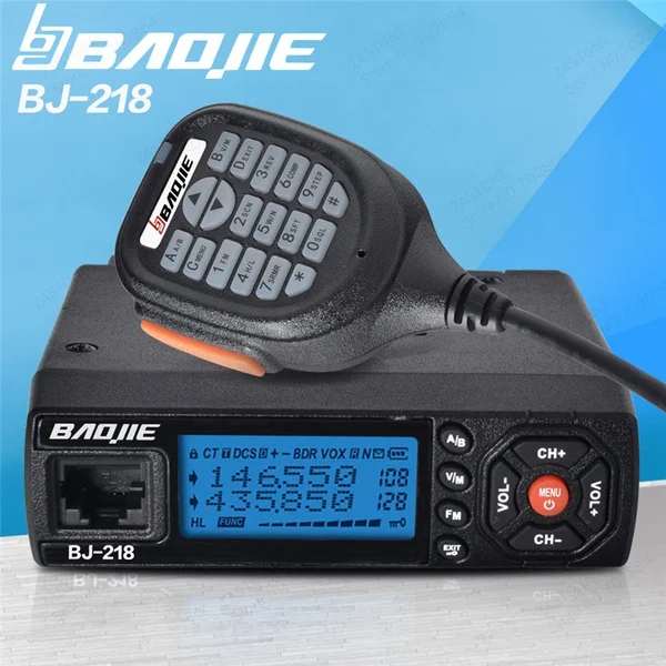 BJ-218 радиоприемопередатчик, 25 ватт GMRS MicroMobile двухсторонний автомобильный радиоприемник Walkie Talkie двойной дисплей-Высокая мощность прикуриватель