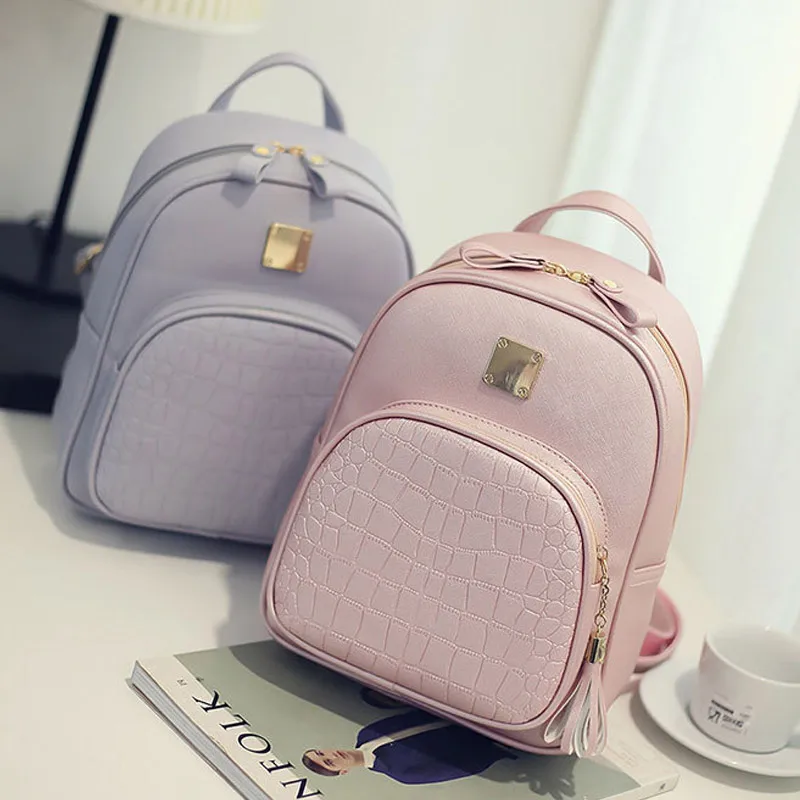 Женские рюкзаки из искусственной кожи сумка через плечо с крокодиловым узором