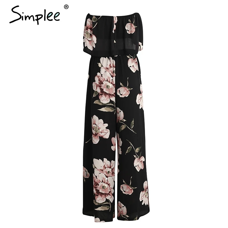 Женский шифоновый комбинезон Simplee женский ромпер с бохо принтом раздельный