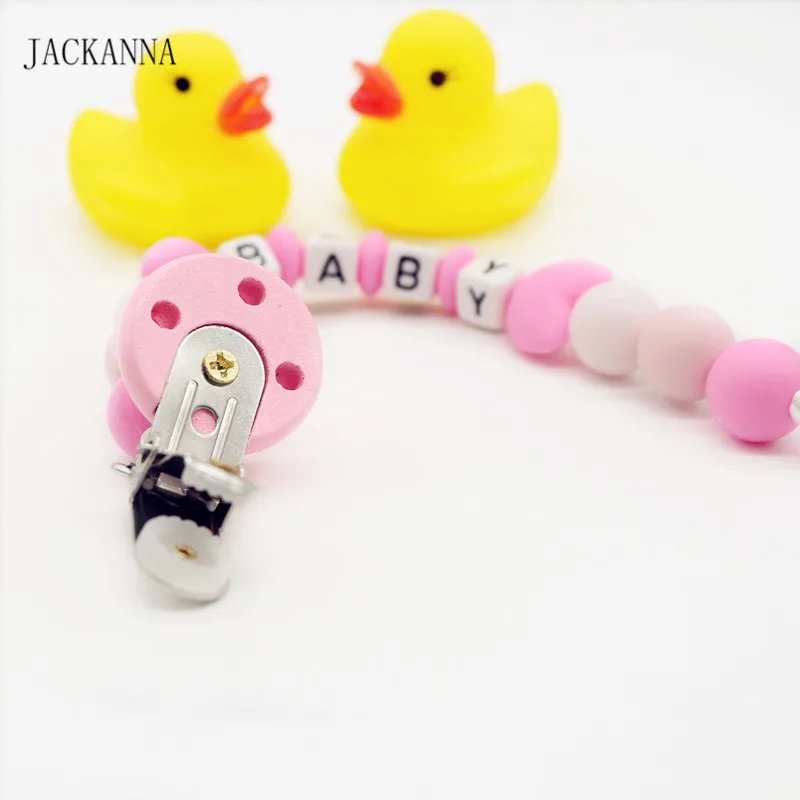 Персонализированная цепочка для детской соски Детские пустышки зажимы