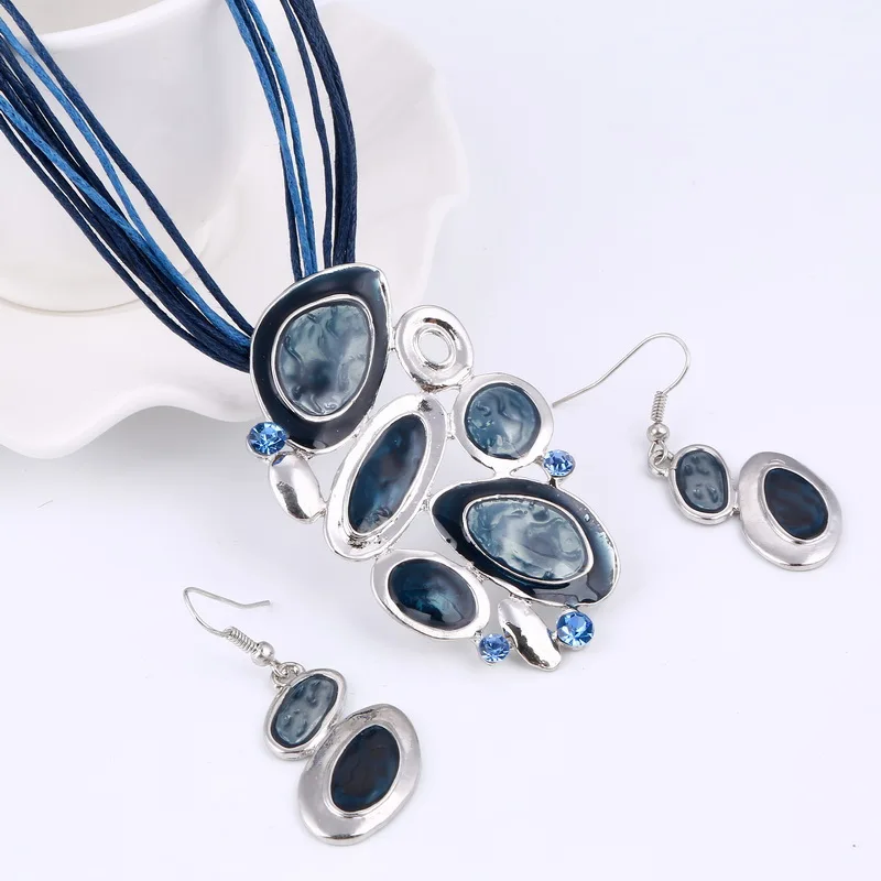 Серьги с подвеской из индийских бусин в стиле ретро комплект ювелирных изделий