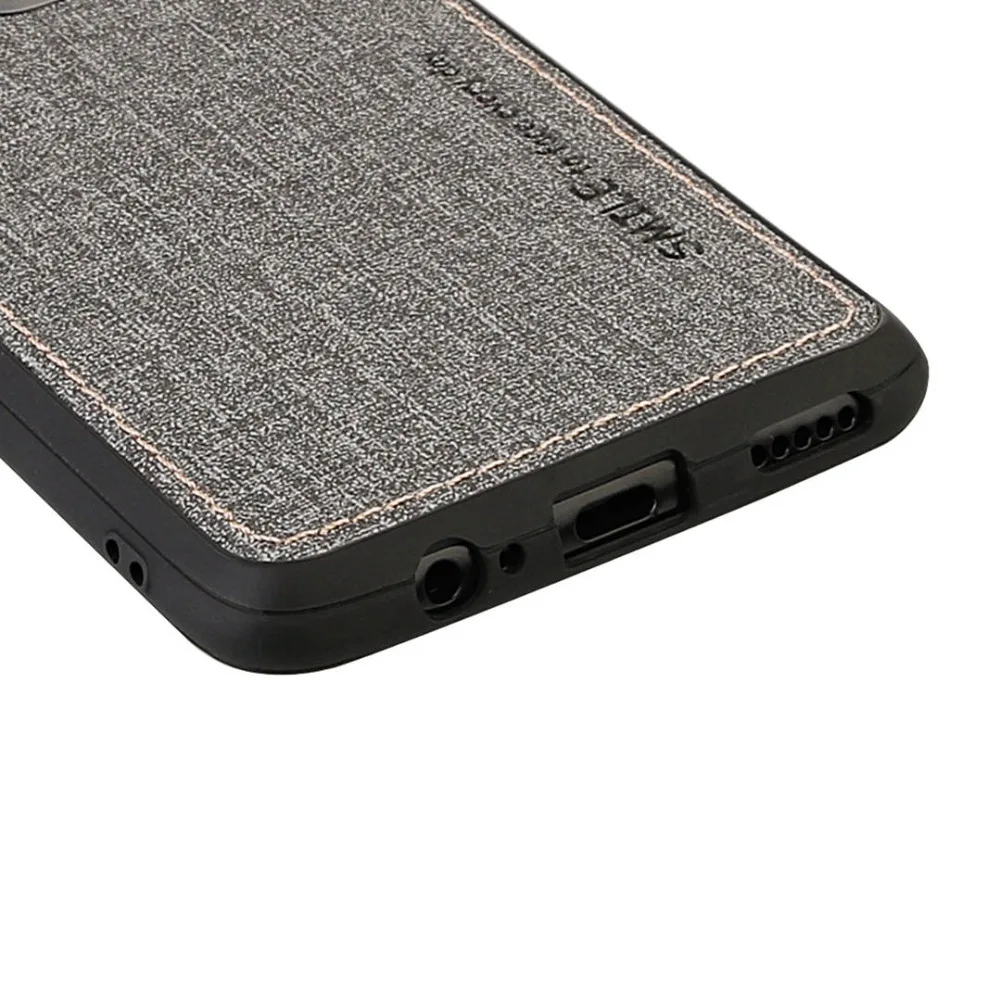 IMIDO Роскошный деловой тканевый PU чехол для телефона One Plus 6 Чехол Силиконовый ТПУ