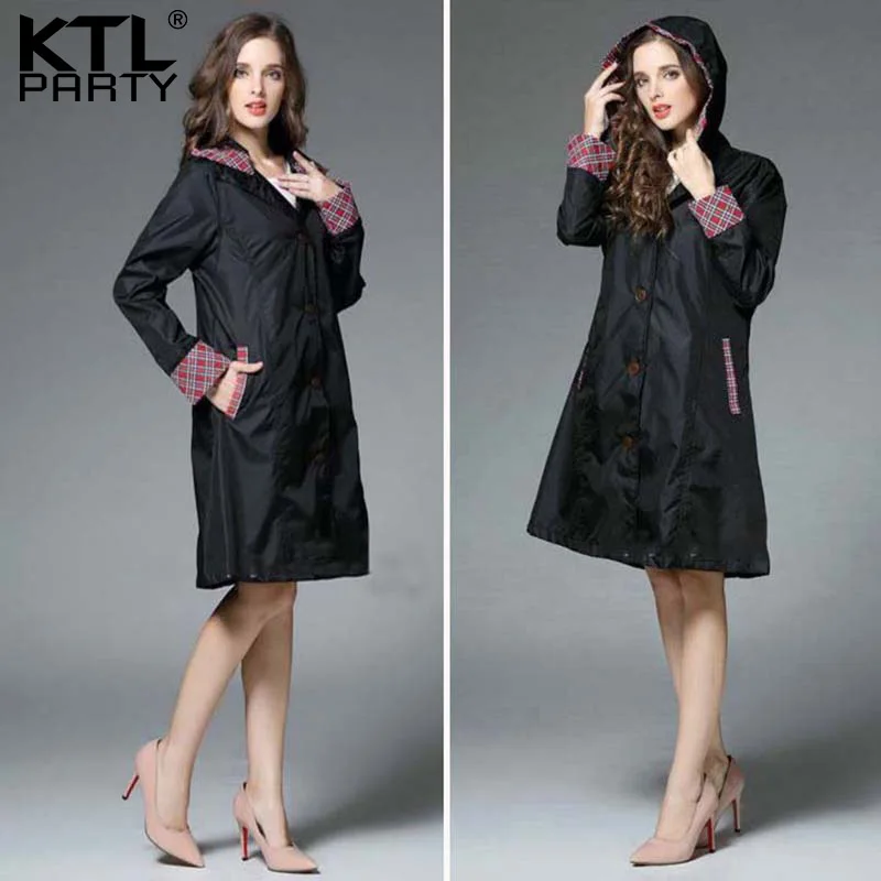 KTLPARTY женские модные дождевики уличные для путешествий непромокаемое