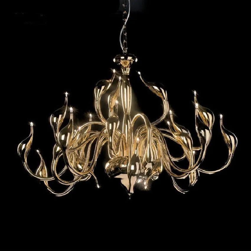 люстра светодиодная в гостинную Хрустальные СВЕТОДИОДНЫЕ Лебедь Люстры