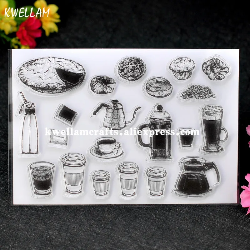 Кофейня Скрапбукинг DIY фото карты учетная запись резиновая фотография