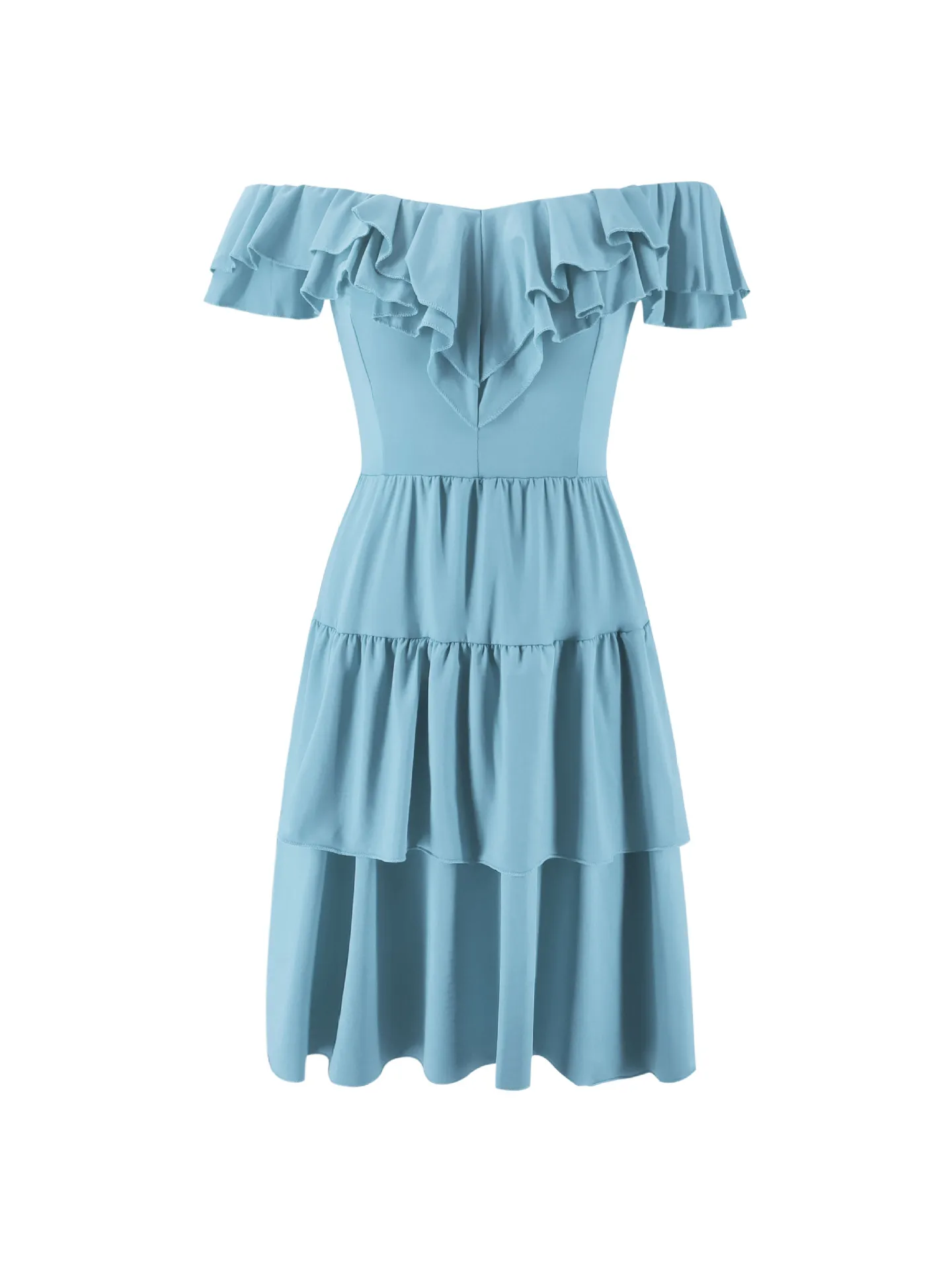 Zanzea Women Dress 2019 Polyester A-line Solid Sleeveless Ruffles Natural And Summer New Word Shoulder Tube Top Woman | Женская одежда