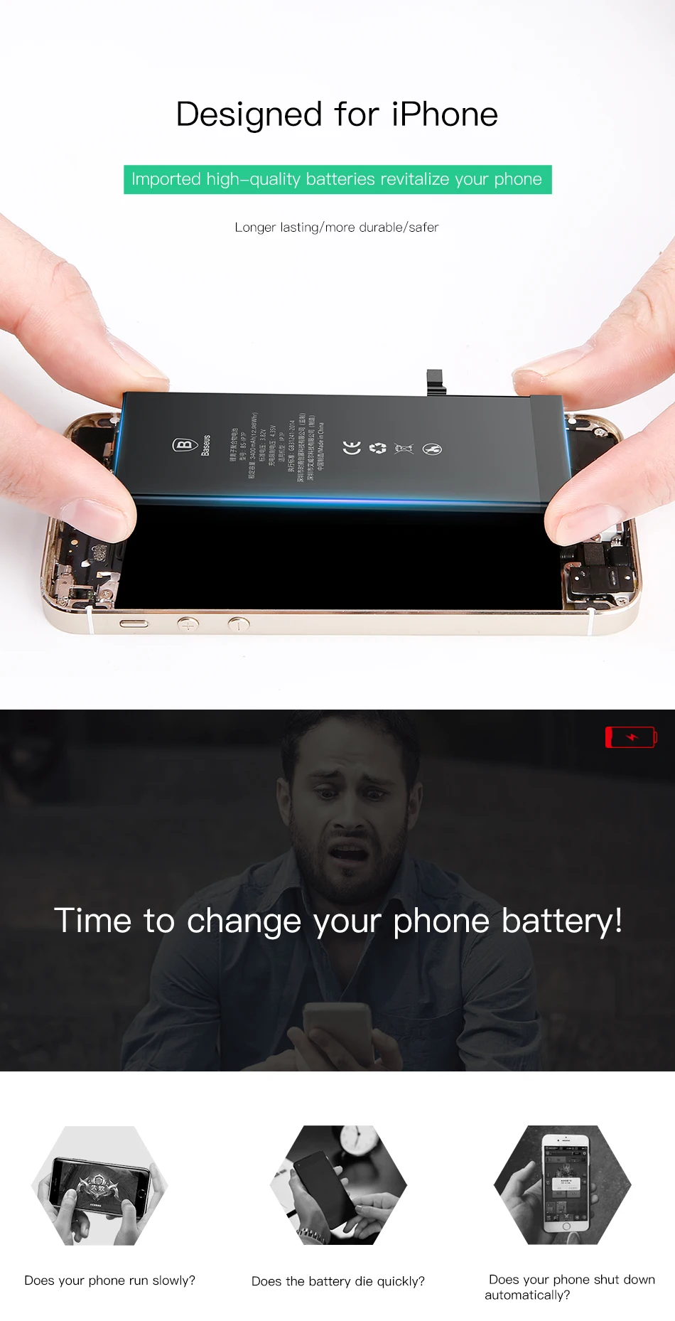 Оригинальная батарея, батарея для мобильного телефона, батарея для iPhone 7, 7 Plus, 7 plus, высокая емкость, сменная батарея, батарея для iPhone7, 7p+ Инструменты