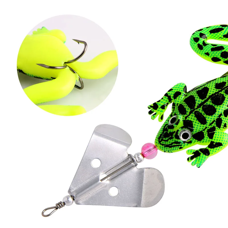 Мягкая рыболовная приманка Ray frog искусственная с тройным крючком и