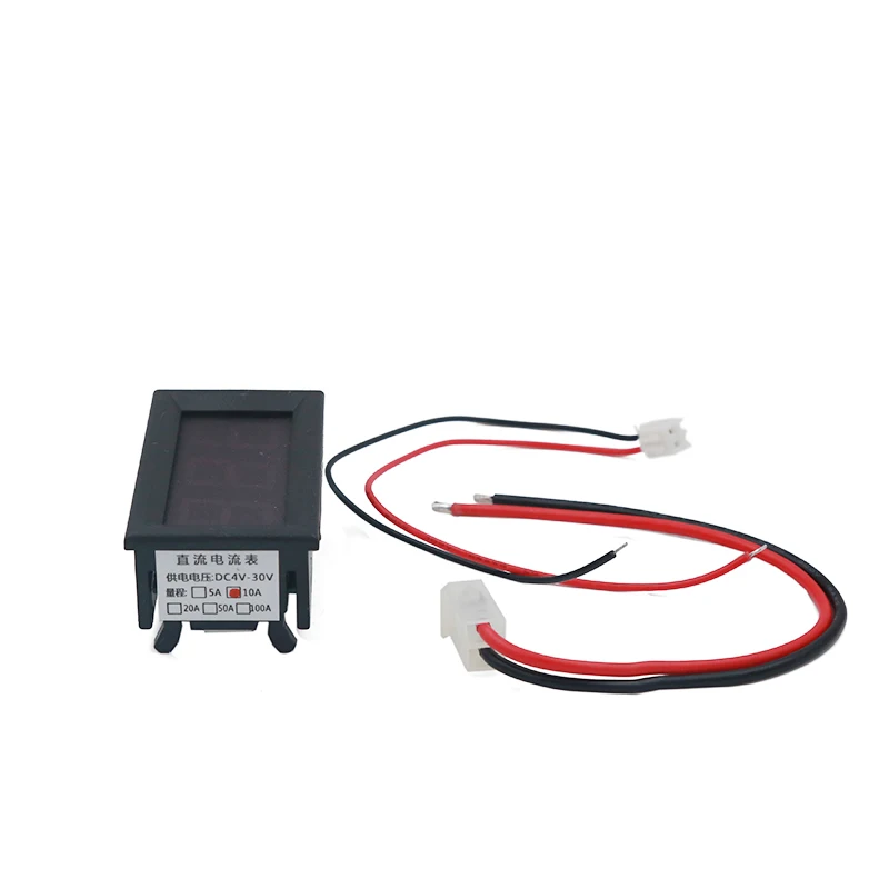 

by dhl fedex 100pcs/lot Digital red LED display Ammeter Amp Meter Car current Ampere tester Panel Gauge for motorcycle DC 0-10A