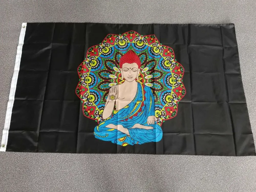 

johnin 90x150cm Bodhisattva Buddha Buddhist idol peace safety Flag