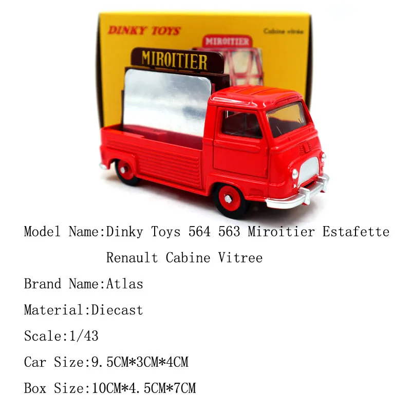 Atlas 1:43 Dinky Toys 811 Caravane/39A Packard/24O Studebaker Coupe/564 563 Miroitier Estafette Renault модели литья под давлением игрушки автомобиль - Цвет: Dinky Toys 564 563