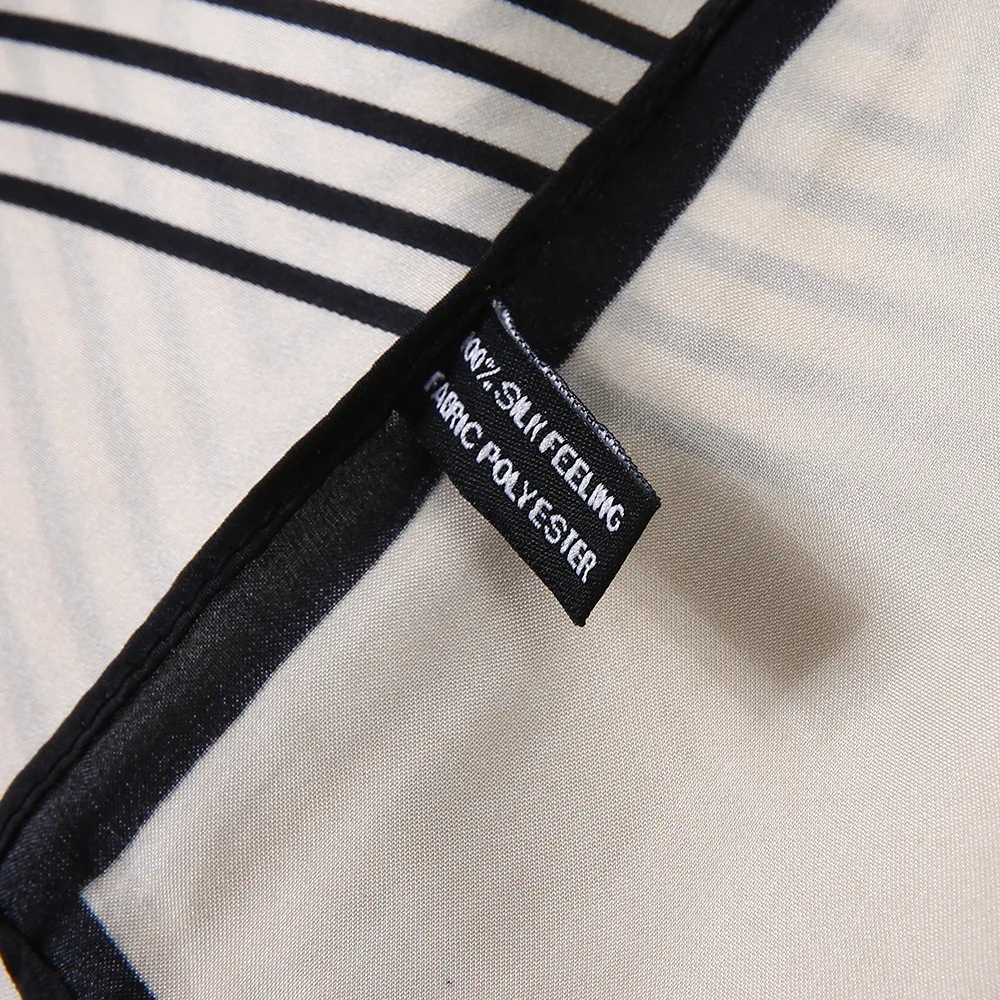 55*55 см квадратный шарф скандинавский простой узор в полоску женские маленькие