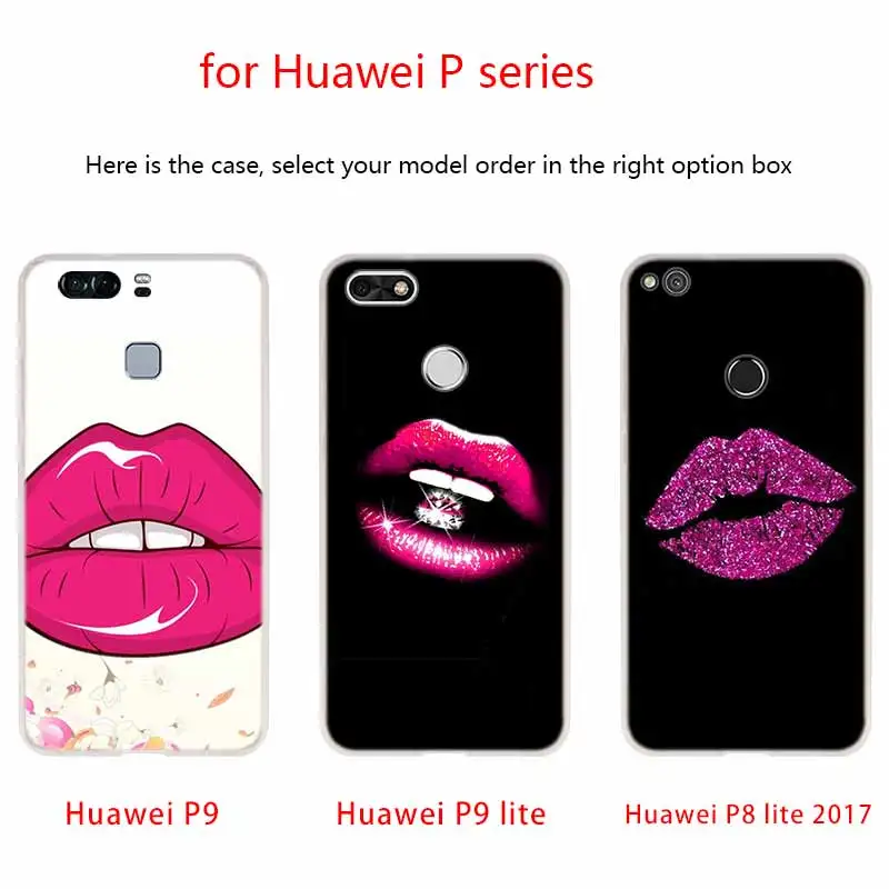 Pink Lips Aroma Silicone Coque Soft Case For Huawei P50 P40 P10 P20 P30 Lite Pro P Smart Z 2020 2019 Cover | Мобильные телефоны и