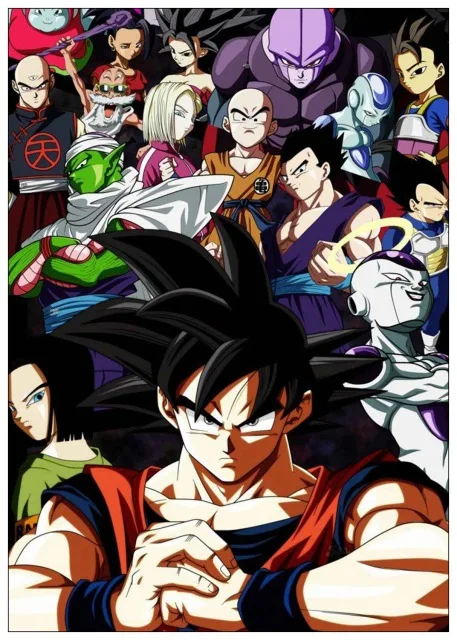 ZZ11808-08 Dragon Ball Z Goku аниме плакат в скандинавском стиле настенные художественные модные картины на холсте принты Мультяшные модульные картины украшение дома - Цвет: ZZ11808-08