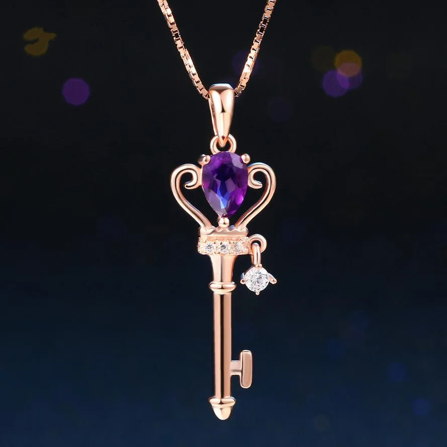Женское Ожерелье SHDEDE с подвеской в виде ключа форме сердца каплевидное ожерелье
