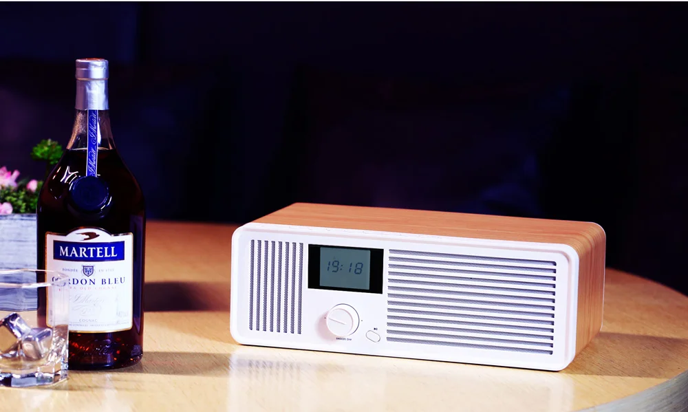 REMAX Ретро деревянный двойной громкий динамик s беспроводной Bluetooth динамик будильник поддержка AUX радио Fm USB умное устройство Зарядка RB-H8