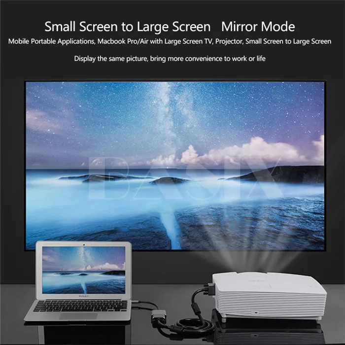 Basix Mini DP в VGA адаптер конвертер 1080P DisplayPort штекер в VGA Женский кабель конвертер для проектора для DTV телевидения HDVD ноутбука