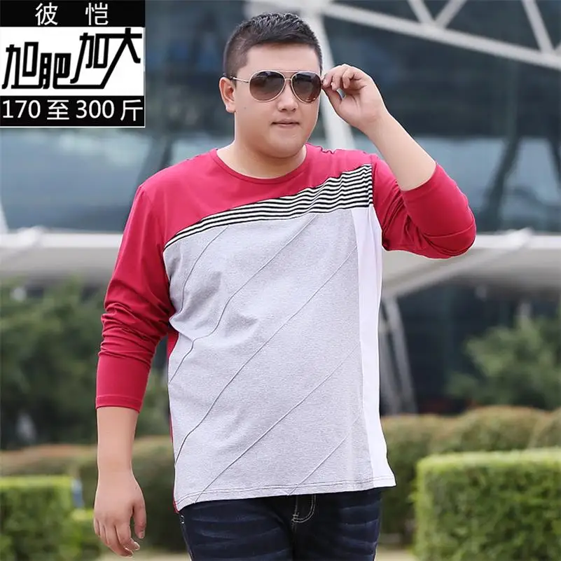 Большие размеры 10XL 8XL 6XL 5XL 2018 весенние полосатые футболки мужские хлопковые топы