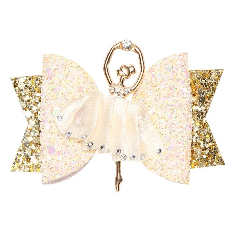 1 Pcs Cute shining Ballet Bowknot Baby Girl Rhinestone Infant Hair Accessory Clips Hairpin Headwear Children Newborn Kids Dance | Детская