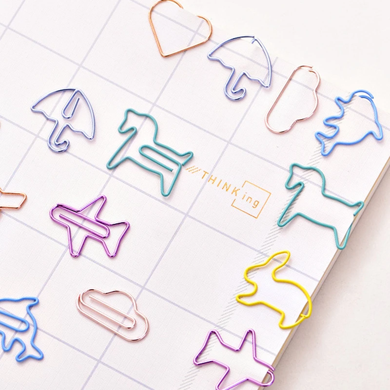 Креативный металлический зажим для бумаги скрепки самолет клип сердце любовь