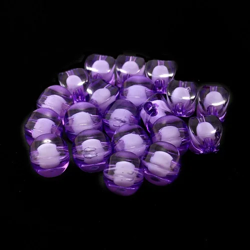 Purple 30 шт-100 шт 8*8 мм 10*12 мм квадратный куб акриловый пластик свободный Бисер для одежды для DIY Модное детское ожерелье ювелирные изделия - Цвет: Purple