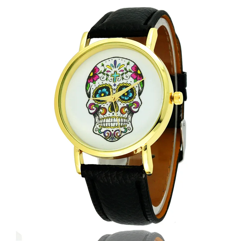 Известный Топ люксовый бренд ghost head belt мужские часы модные кварцевые женские