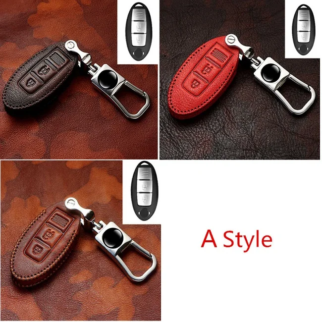 Чехол для автомобильных ключей винтажный из натуральной кожи Nissan Qashqai J11 X-Trail t30 t31