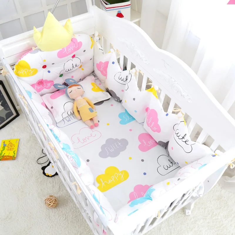 Комплект уютного постельного белья для младенцев 10 шт. хлопок в комплекте с