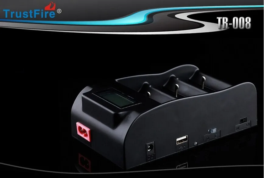 Интеллектуальный Trustfire TR-008 три слота литиевая батарея зарядное устройство для Li 18650 25500 26700 26650 32650