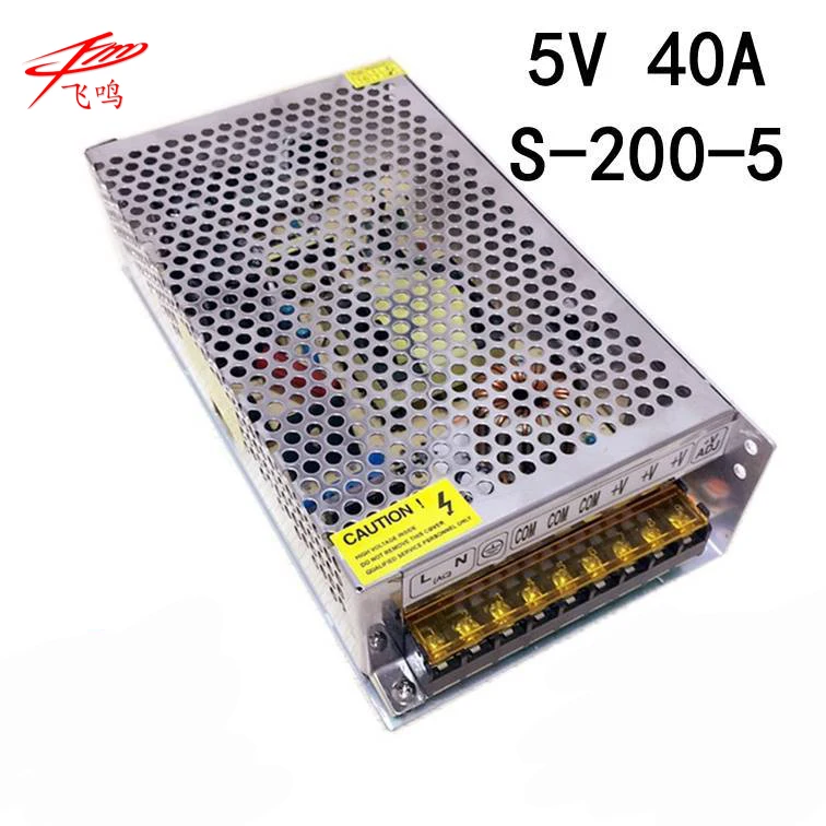 5V 40A 200W Универсальный Регулируемый импульсный источник питания 110 V/220 V AC к DC DC5V