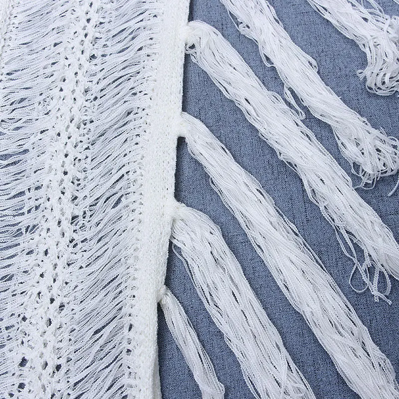 Женское вязаное мини-платье в стиле бохо летнее пляжное платье с вырезами и