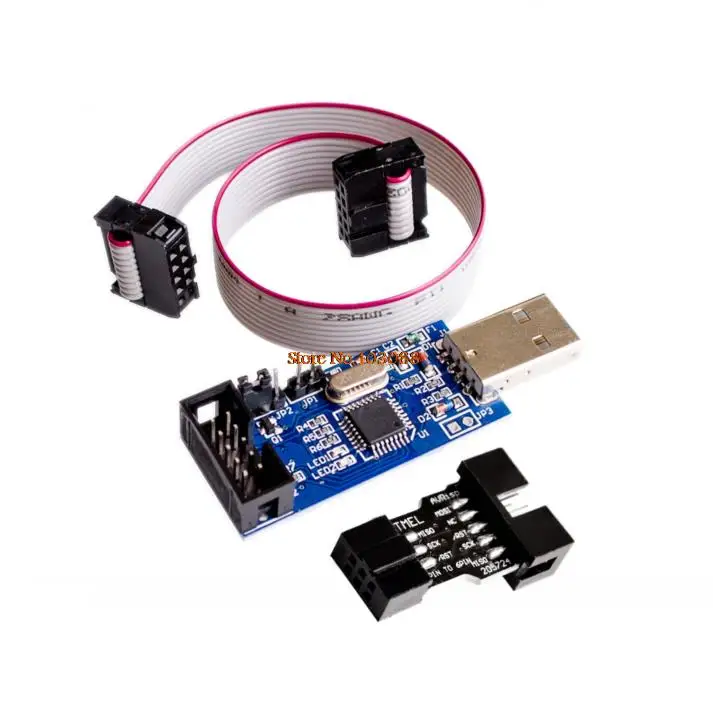 USB AVR программатор SBASP для ASP USBISP ISP загрузчик Новый + 10 контактный до 6 адаптер|avr
